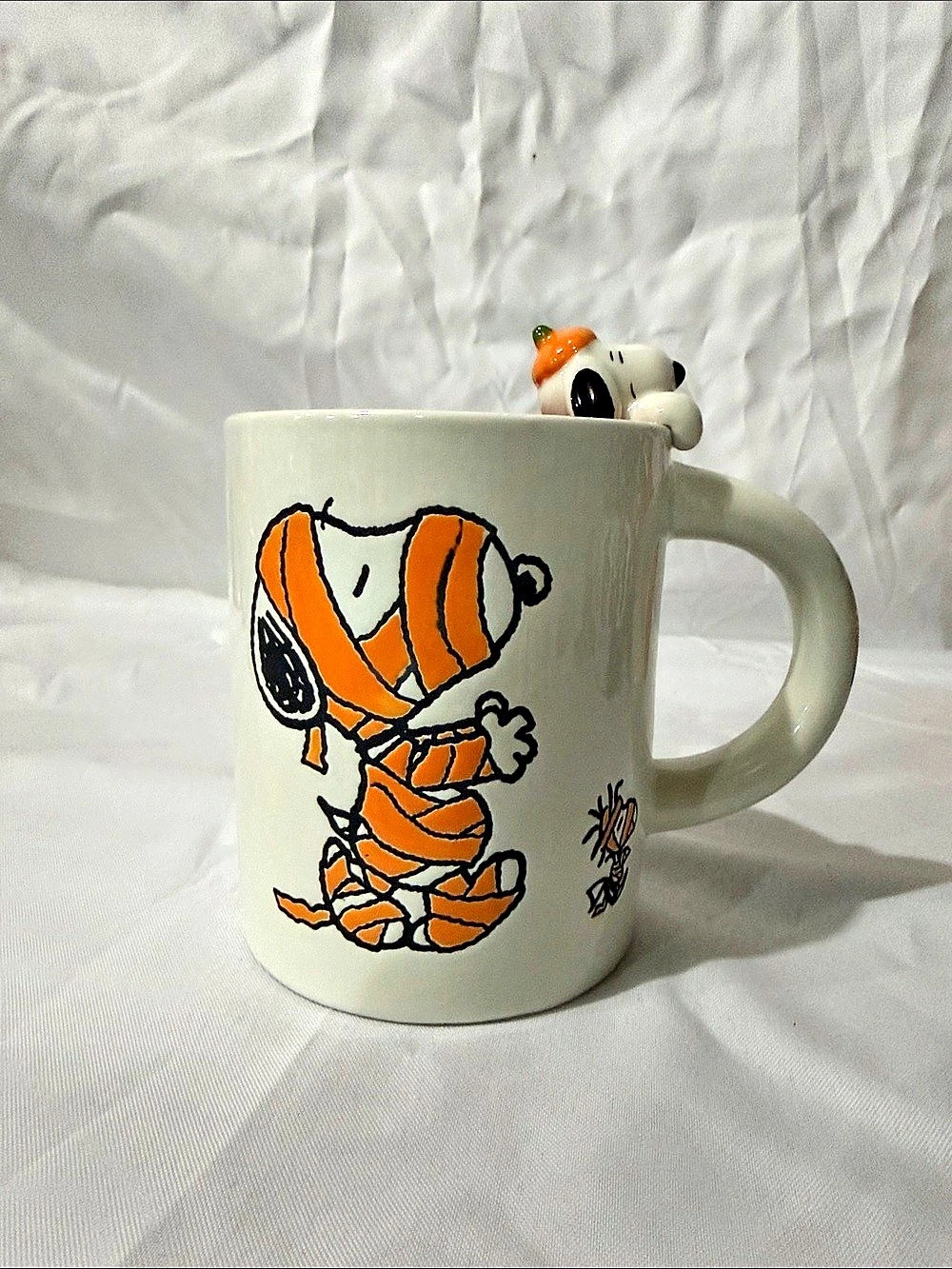 Peanuts Snoopy mug Snoopy Halloween Mug Orange White